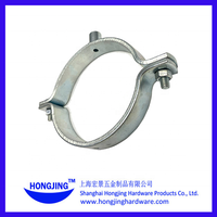Hongjing pinces de tuyau réglables en acier galvanisé à chaud pince de poteau d'oreille d'ancrage différentes gammes pinces fendues simples