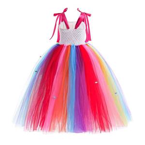Nuevo Disfraz Infantil de Halloween para Niñas, Vestido de Princesa Arcoíris con Tul y Diseño de Caramelo Lollipop - Product Image 2