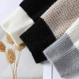 New Style Autumn and Winter <strong>Color</strong> <strong>Block</strong> Thickened Bottoming Sweater O-neck Fashion Loose Pullover for Man - Product Image 5