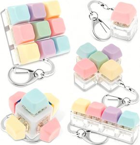 Press Stress Relief Button Caps Fidget Keychain Toys Finger <b>Keyboard</b> <b>Key</b> Toy - Product Image 1
