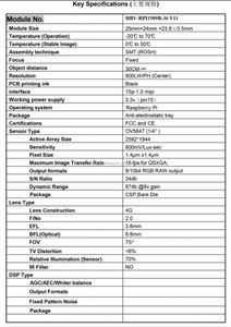 库存3.6毫米500万像素夜视，适用于覆盆子皮3B 4B 3B + 可调焦距70 95 160度OV5647相机模块 - Product Image 5