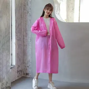 Thickened EVA Non Disposable Raincoat Fashionable And Simple Portable For Outdoor Travel Long Waterproof All In 1 Raincoat