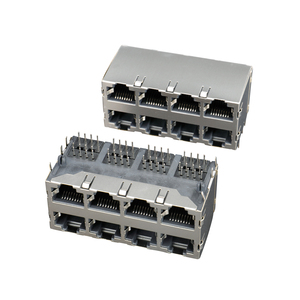 Đa Cổng <span class=keywords><strong>Rj45</strong></span> Nữ Kết Nối 2X1 2X2 2X3 2X4 Cổng Được Bảo Vệ Xếp Chồng Lên Nhau <span class=keywords><strong>RJ45</strong></span> Kết Nối - Product Image 2