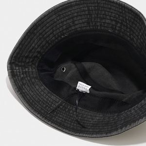 Custom Logo Washed Cotton Vintage Women Outdoor <b>Flat</b> Top Fisherman Bucket <b>Hat</b> for Men - Product Image 3