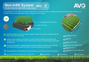 AVG non tamponamento erba artificiale per calcio o <span class=keywords><strong>campo</strong></span> di calcio non c' è bisogno di tamponare granuli di gomma e sabbia - Product Image 6