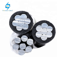 Cable aislado XLPE aéreo de aluminio triplex 1/0AWG 2/0AWG