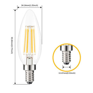 <span class=keywords><strong>LED</strong></span> Dimming Linear Alto Brilho Lâmpada De Vidro Não Escalda Lâmpada De Vela Vintage Lâmpada De Instalação De Luz Pingente Rosqueada Lâmpada - Product Image 3