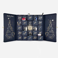 Boîtes de calendrier de l'avent en carton vide pour Noël, cosmétiques, cadeaux, 4 jours, fond beige clair de qualité supérieure