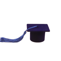 Boîte d'emballage de bijoux en velours noir et bleu, forme chapeau, motif uni simple, pour boucles d'oreilles, avec logo personnalisé, vente en gros