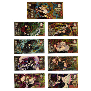 Billete Conmemorativo de <span class=keywords><strong>los</strong></span> Nueve <span class=keywords><strong>Pilares</strong></span> de Demon Slayer, Tarjeta Holográfica con Lámina Dorada de Rengoku - Product Image 1