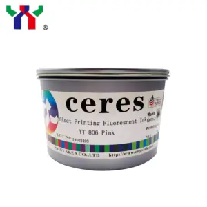 Bright Ceres Offset Fluorescent Inks Air Dry - YT-806 Pink 1 Kg/can