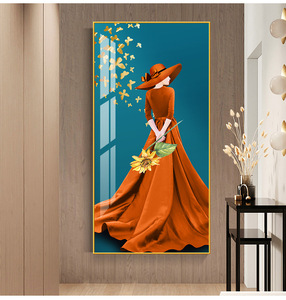 Modern Galleries and Salons Lobby Aisle <strong>Abstract</strong> 3d <strong>Women</strong> Decorative Wall <strong>Painting</strong> with Frame - Product Image 5