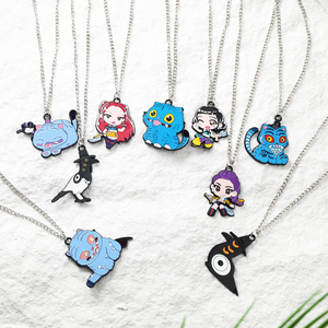 9 nouveaux colliers en métal au design de dessins animés K-Pop Rumi Mira <span class=keywords><strong>Zoe</strong></span> pour les fans d'anime, cosplay et cadeaux - Product Image 3