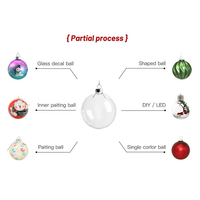 Ornement de Noël en verre fait main personnalisé avec peinture couleur intégrale - Décorations de Noël personnalisées peintes à la main