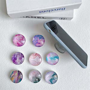 Marble Pattern ABS <b>Universal</b> 360 Rotation Foldable Adhesive Mount Phone Holder <b>Socket</b> Phone Grip for IPhone - Product Image 2