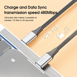 ESEEKGO 2M/6.6FT ES-C200 USB-C ถึง USB-C 100W/6A ไนลอนสายชาร์จเร็วป้องกันการแตกหักสำหรับสมาร์ทวอทช์คอมพิวเตอร์หูฟัง - Product Image 2