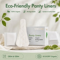 SINCERE Protège-slips en coton en forme de T, pliables, avec film biodégradable, antibactériens, respirants, pour le quotidien et les voyages