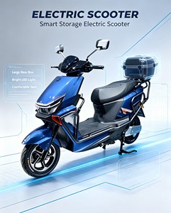 Bicicleta <span class=keywords><strong>Eléctrica</strong></span> Urbana de 1500w, Scooter Eléctrico para Adultos, Motocicleta <span class=keywords><strong>Eléctrica</strong></span> con Caja de Carga - Product Image 2