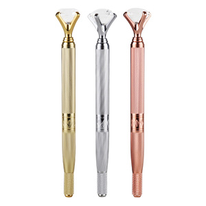 Pluma manual de microblading de acero inoxidable de una sola punta con diamante para maquillaje permanente de cejas - Product Image 3