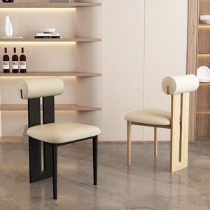 Chaise Hippo, chaise de salle à manger moderne et minimaliste avec coussin pour restaurant et salle à manger - Product Image 4