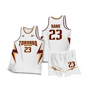 Ensemble d'uniformes de basketball personnalisés avec logo, motifs et numéros pour hommes, femmes, étudiants et enfants, respirant et à séchage rapide - Product Image 1