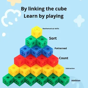 Rompecabezas de Plástico para Jardín de Infancia, Cubo Mágico Cuadrado, Bloques de Construcción, Ensamblaje Educativo, Tema de Animales y Naturaleza, Juguetes para Niños - Product Image 2