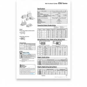 SMC Mini cylindre à montage libre CUJB6-20D pièces pneumatiques - Product Image 1