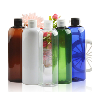 IBELONG Flacone Cosmetico PET Rotondo da 500ml Blu Bianco Ambra Trasparente Nero Verde con Tappo Flip Top - Product Image 6