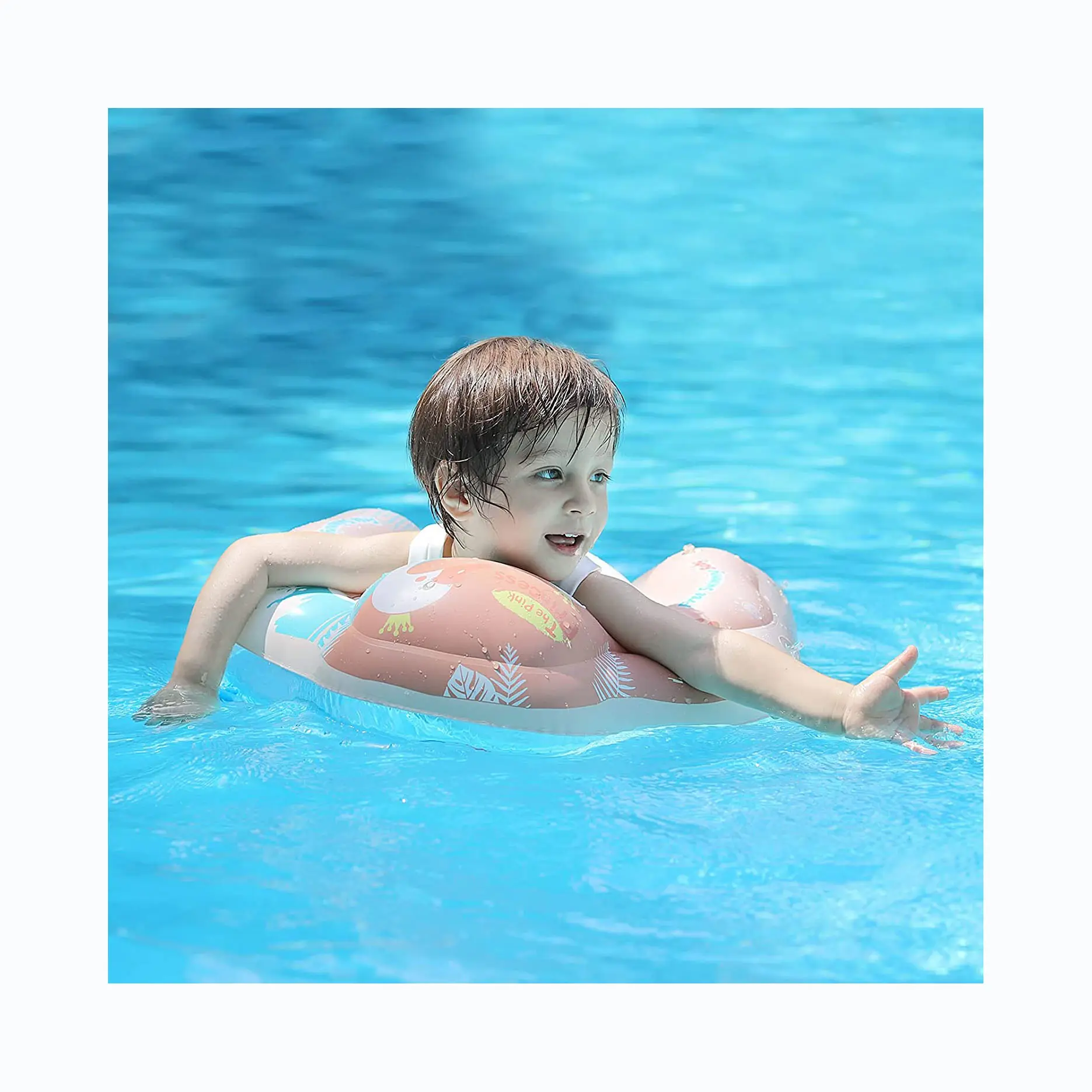السباحة الطفل سبلاش والتشغيل نفخ حمام أطفال تعويم بجعة اللعب السباحة المدرب للبنات (الوردي ، كبيرة)