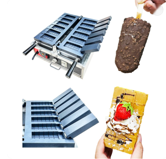 New Design Commercial Electric Waffle Maker Popsicle Shape Ice Cream Pops Machine for Small Business
