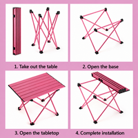 Ensemble table et chaises pliantes avec bureau roulant, portable et stable, pour camping extérieur, pique-nique, barbecue et loisirs