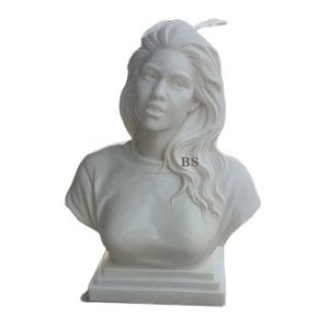<span class=keywords><strong>Statue</strong></span> de <span class=keywords><strong>marbre</strong></span> blanc pur de décoration d'intérieur avec la sculpture de buste de dame de <span class=keywords><strong>voile</strong></span> à vendre - Product Image 2