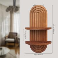 Hochwertiges Zweistöckiges Holz-Wandregal für Blumentöpfe Einfach zu Installieren und Dekorativ in Wohnzimmern