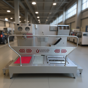 Machine industrielle automatique Kandemir : Barrière d'hygiène à brosse horizontale, nettoyage de chaussures et désinfection des mains par tourniquet - Product Image 3