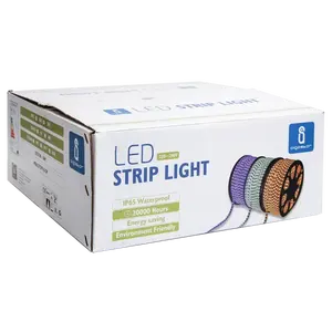 Tira LED amarilla de alto voltaje, 50 m de longitud, 8 mm de ancho; ideal para iluminación decorativa y sellado. - Product Image 3