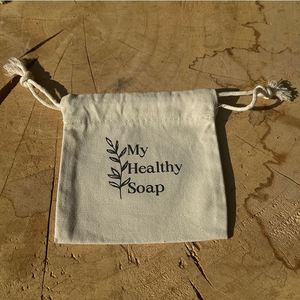 New Design Organic Cotton <b>Drawstring</b> Bags Custom Printed Logo Bag Minimalist Style Eco Muslin Cotton Jewelry Packaging <b>Pouch</b> - Product Image 5