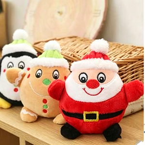 Low MOQ Christmas Santa Gingerbread Penguin Cartoon Furry Plush Toys Stuffed Animal Toys Crane <b>Machine</b> <b>Arcade</b> for Kids - Product Image 1