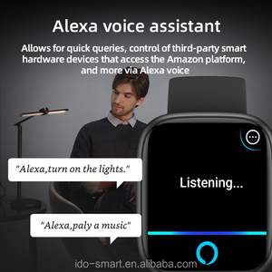 Alexa kích hoạt thông minh đồng hồ 1.85 ''tft Màn hình IP68 khả năng chịu nước Heart Rate đo SpO2 báo động nhắc nhở ứng dụng điều khiển - Product Image 2