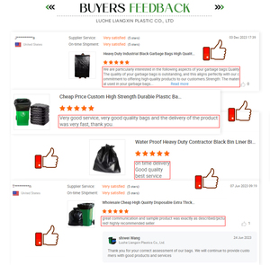 Vente en gros de sacs à nouer et de ficelle d'emballage poubelle robuste sac poubelle en plastique noir de construction 50 gallons - Product Image 6