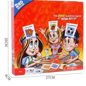 La question rapide de ce que je suis Cartes Conseil Gadgets drô<span class=keywords><strong>les</strong></span> Enfants-parent Intéressant Devinez Qui Nouveauté Jouets - Product Image 4
