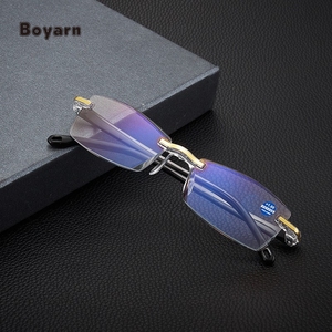 Boyarn mode plastique réglable Vision Focus <span class=keywords><strong>presbytie</strong></span> bifocale Anti lumière bleue progressive femmes hommes lunettes de lecture - Product Image 2