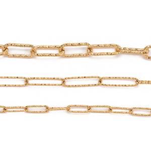 โซ่เชื่อมต่อแบบดาวกระจาย |   สร้อยคอและกำไลข้อมือสแตนเลสสตีลชุบทอง 18K PVD หลายแบบ แพ็คแบบม้วนสำหรับงาน DIY - Product Image 4