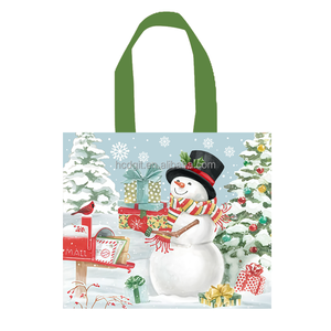 Đẹp Phim Hoạt Hình <span class=keywords><strong>Dachshund</strong></span> Chuyển In Ấn Túi Vải Trang Trí Kỳ Nghỉ Xúc Xích Con Chó Túi Xách Cho Giáng Sinh Quà Tặng - Product Image 2