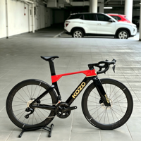 Vélo de course sur route en fibre de carbone Kozo, vente en gros directe d'usine, Wheeltop-EDS-TX, 24 vitesses, frein à disque hydraulique, léger