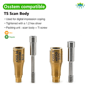 Scanbody Titanium Kompatibel Osstem untuk Implan Gigi CAD/CAM Impresi Digital 3Shape Exocad Scanner OEM ODM Stok Pabrik - Product Image 2