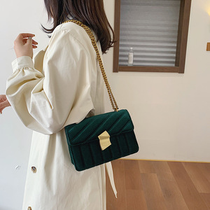 Bolsos de lujo, bandolera de terciopelo, bolso Vintage para mujer, cierre especial de terciopelo, bolsos de mensajero con cadena para mujer, diseñados Borse da donna - Product Image 6