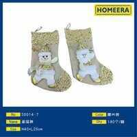 Homeera Christmas Stocking H40*L25cm Embroidered Snowman Design Hanging Loop - Product Image 3