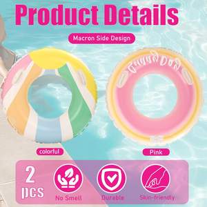 Flotador Inflable de PVC con Forma de Helado, Anillo de Natación para Niños, Juguetes para Fiestas de Piscina y Playa de Verano - Product Image 4
