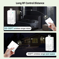 Commutateur intelligent 2 groupes à efficacité énergétique WiFi/RF double contrôle 10A App + accès à distance pour commutateur sans fil Smart Living