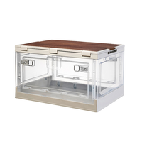 Offre Spéciale boîte de rangement de Camping en plein air boîte de rangement de secours de voiture de couverture en bois pliable de Camping en plein air